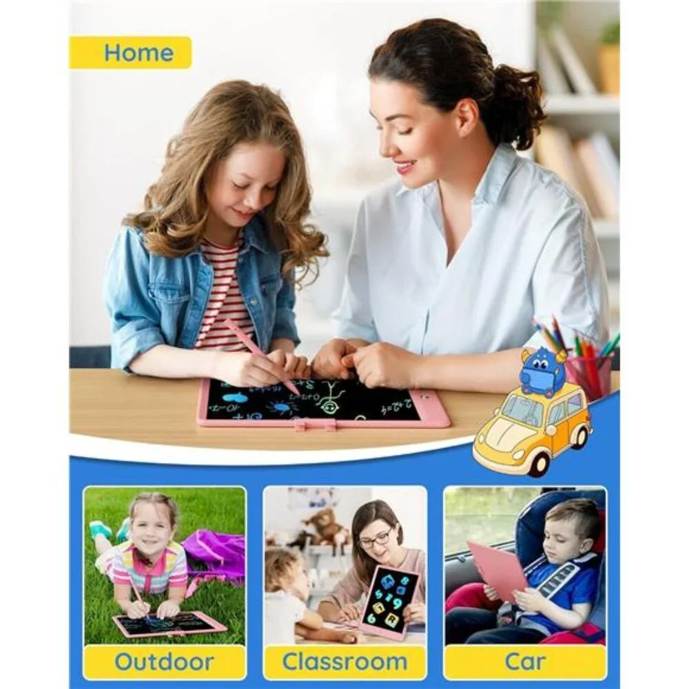 Kids LCD Writing‎ Tablet Doodle Board, 10inch Colorful Drawing Pad for Girls